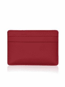 "Essentiel" Slim Cardholder embossed calf red