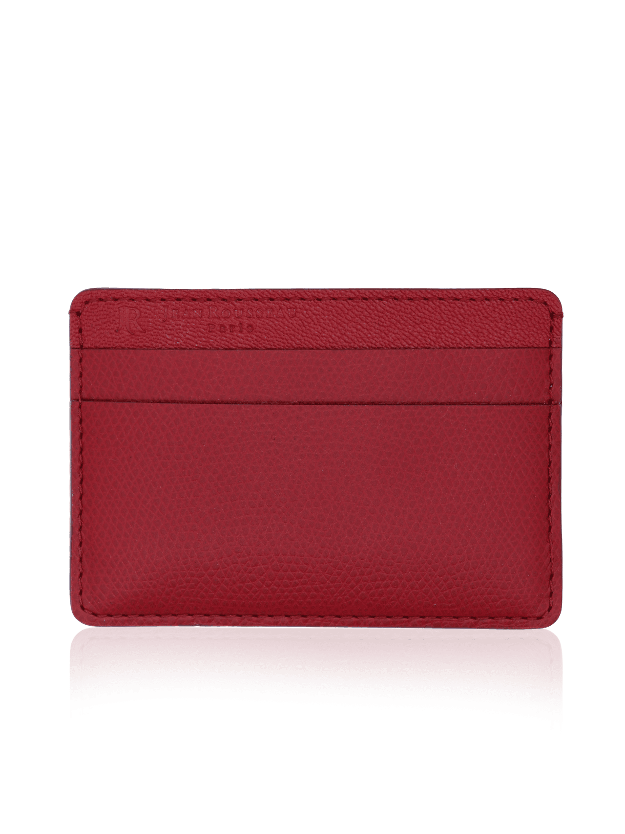 jean rousseau red wallet white card holder