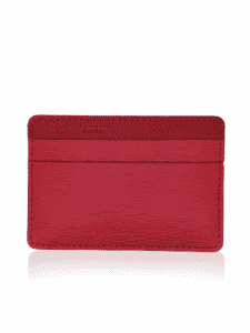 "Essentiel" Slim Cardholder embossed calf red