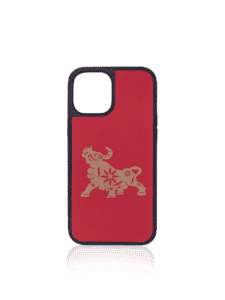 iPhone 12 & 12 Pro case calfskin madder red