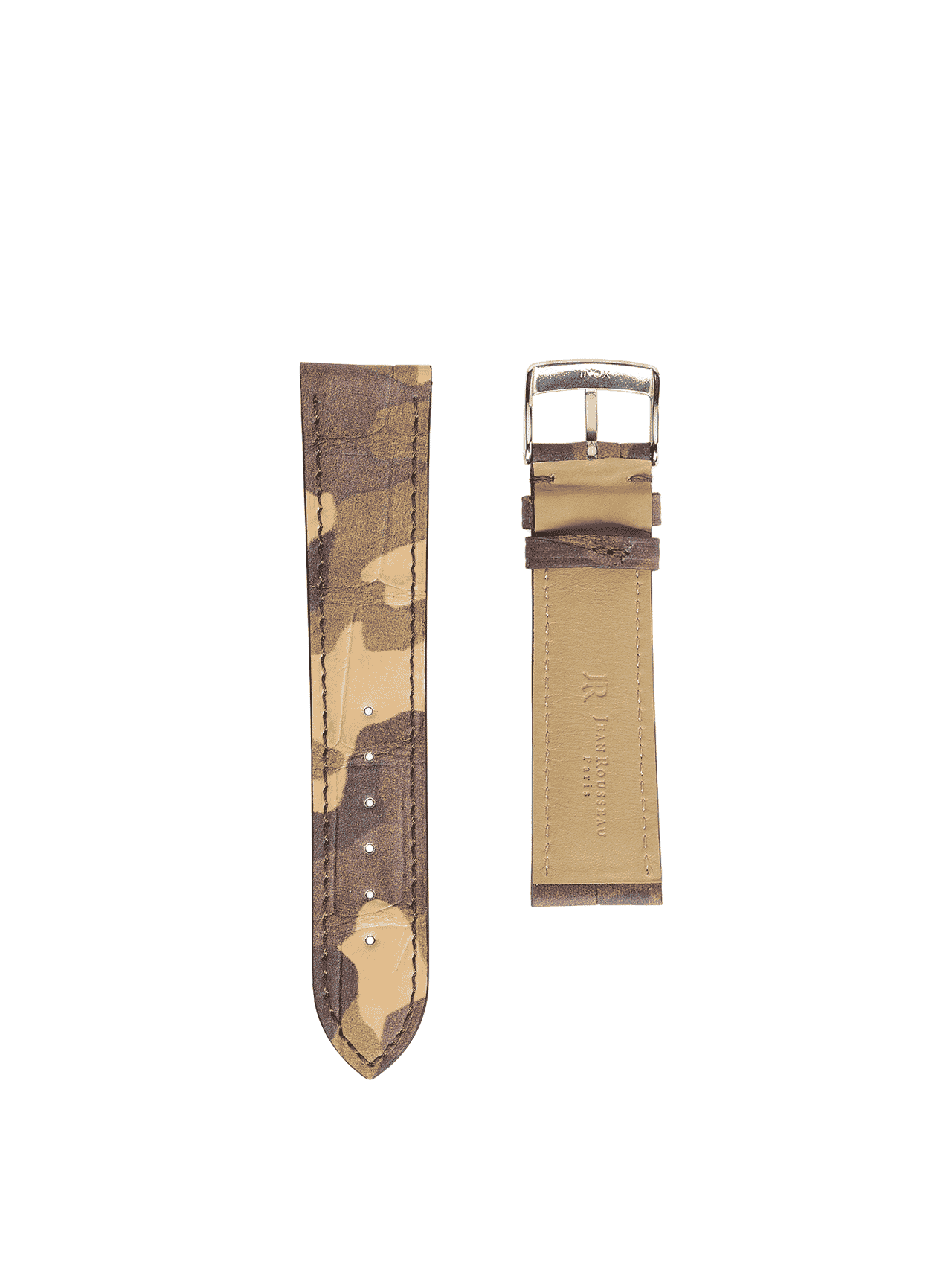 Classic watch band Alligator brown camo men