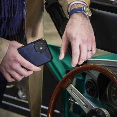 Iphone 12 pro max Case Blue Vintage Calf