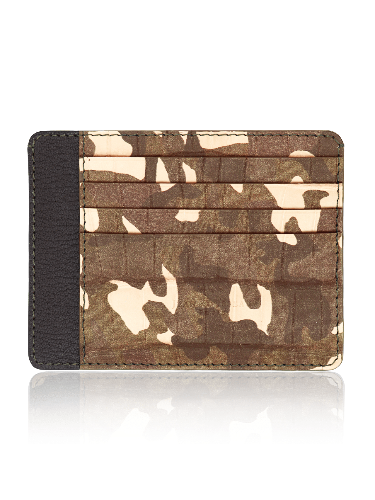 document holder green camo wallet card