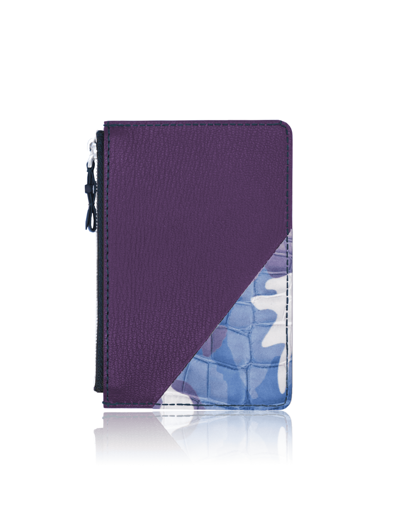 green camo wallet card blue