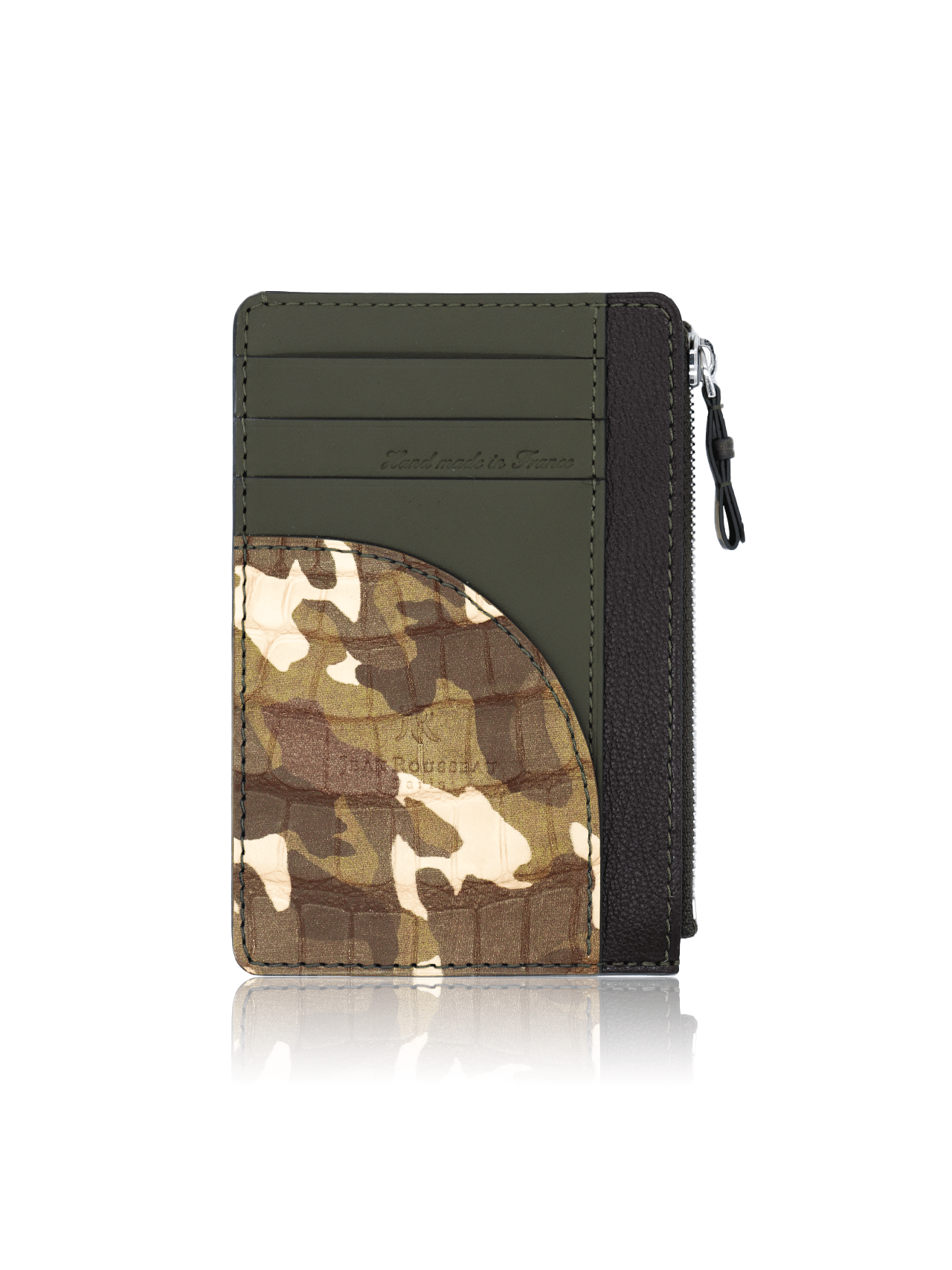 document holder green camo wallet card