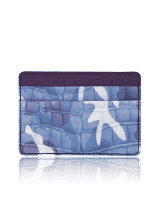 "Essentiel" Slim Cardholder Camouflage Blue Alligator