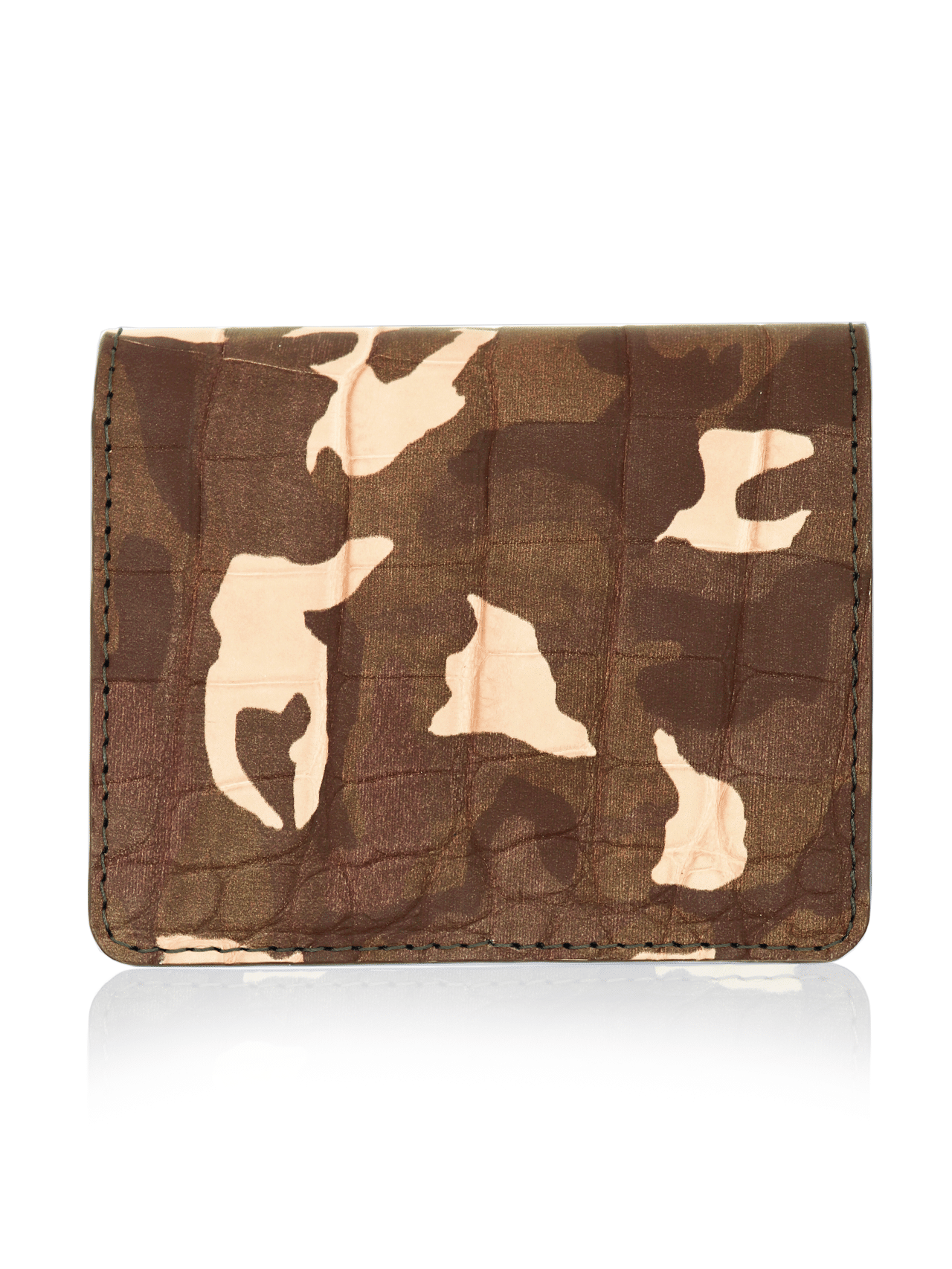 document holder green camo wallet card