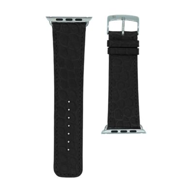 Harrods Watch strapSemi matte alligatorBlack