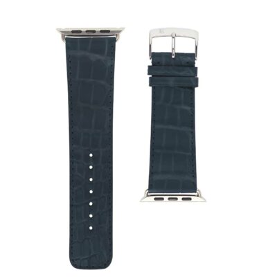 Harrods Watch strapSemi matte alligatorBlue