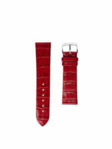 Watch strap chic Shiny red Alligator