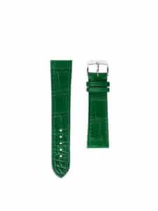Watch strap flat Shiny british green Alligator