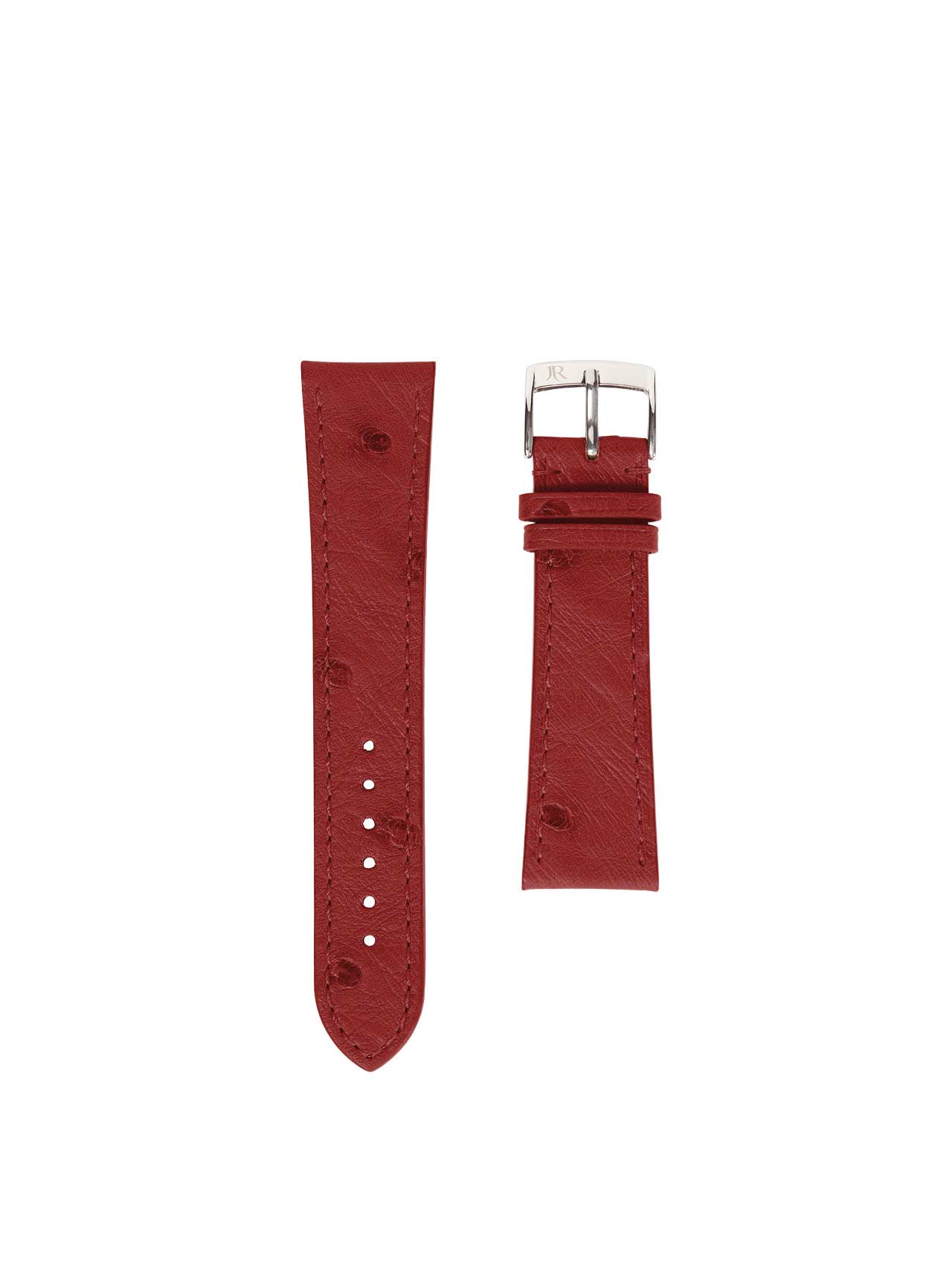 Flat watch band Ostrich red Men