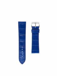Watch strap flat Shiny blue Alligator