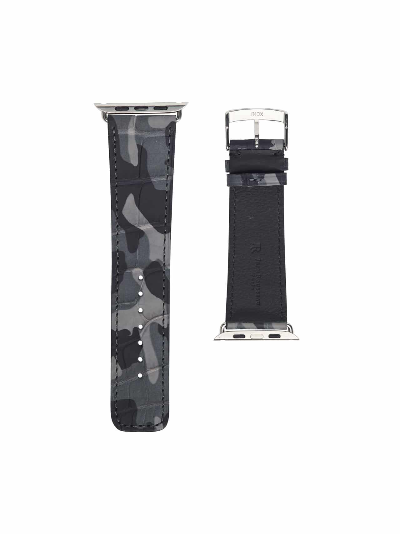 Classic Apple watch band Alligator Black Camouflage Men