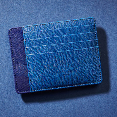 sawaya jyubei watch strap silk leather blue card holder