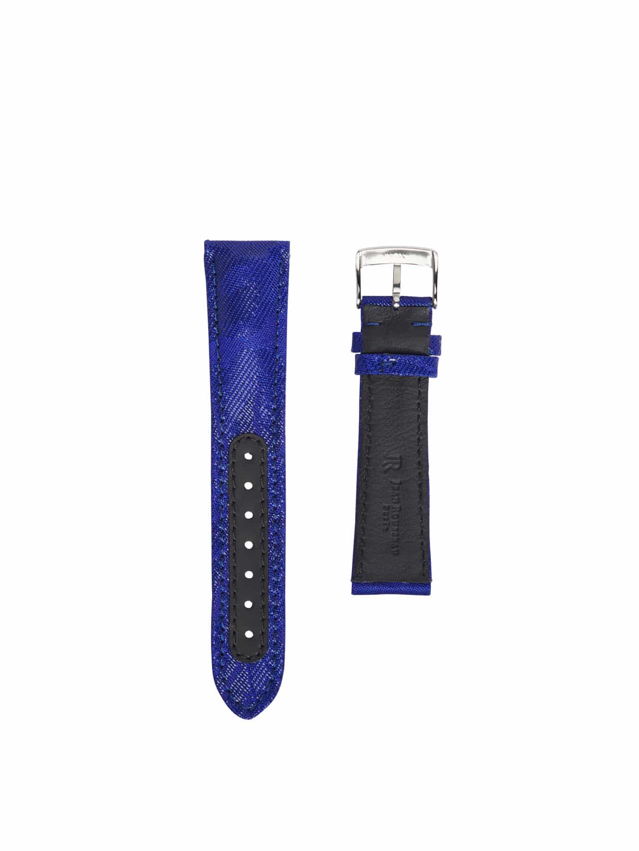 sawaya jyubei watch strap silk blue