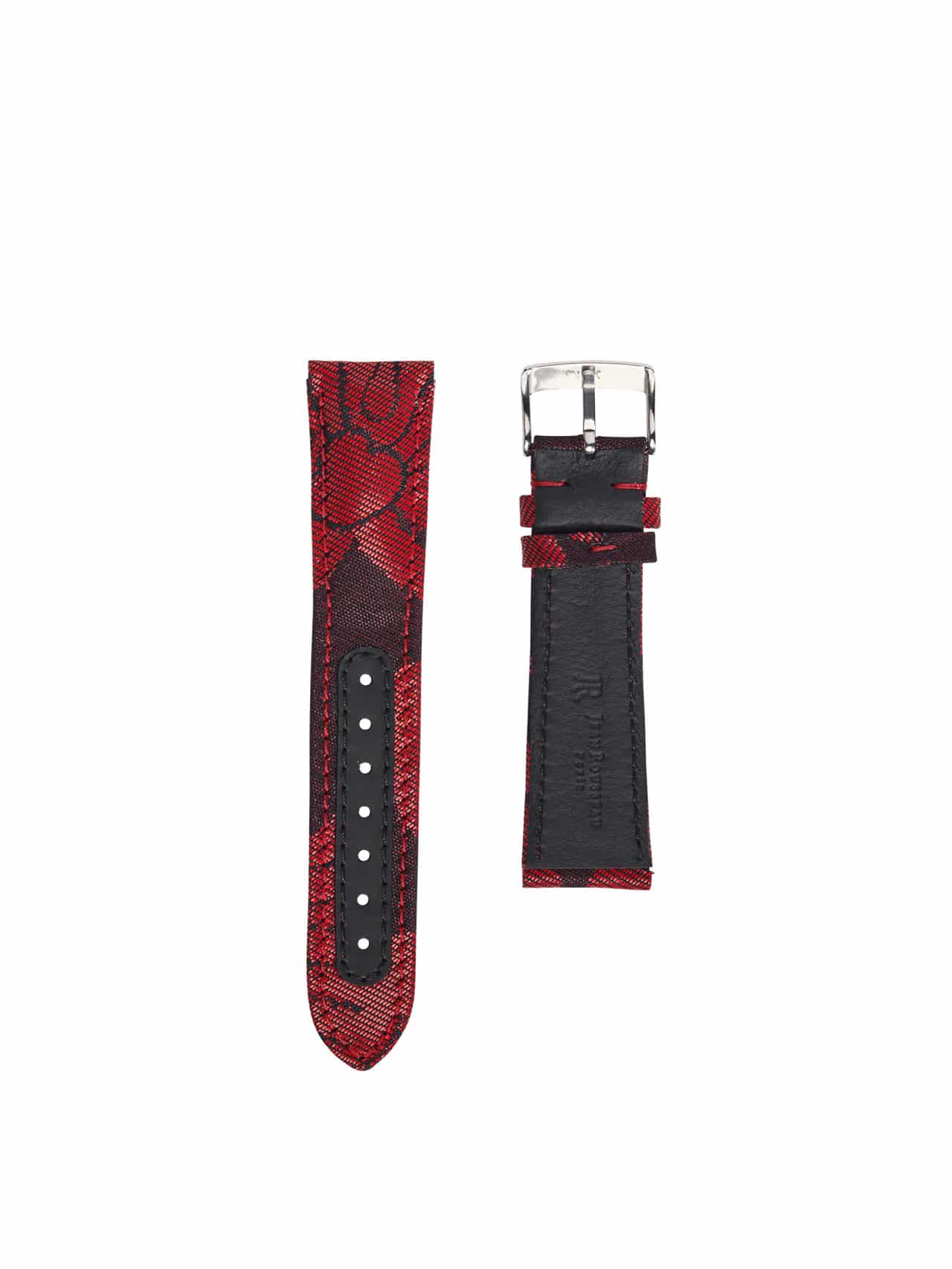 sawaya jyubei watch strap silk red