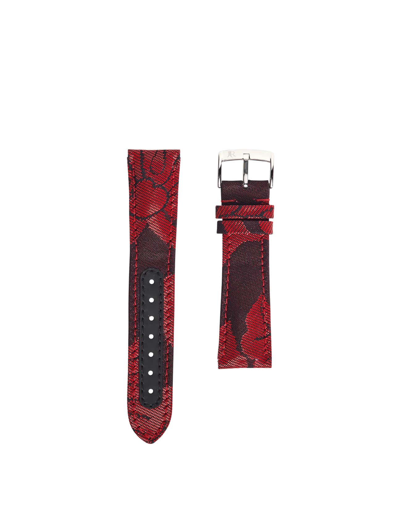 sawaya jyubei watch strap silk red