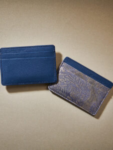 Porte-cartes "essentiel" collection Sawaya Sarasa bleu-gris