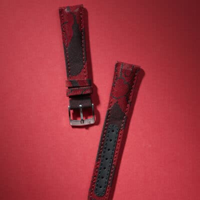 sawaya jyubei watch strap silk red