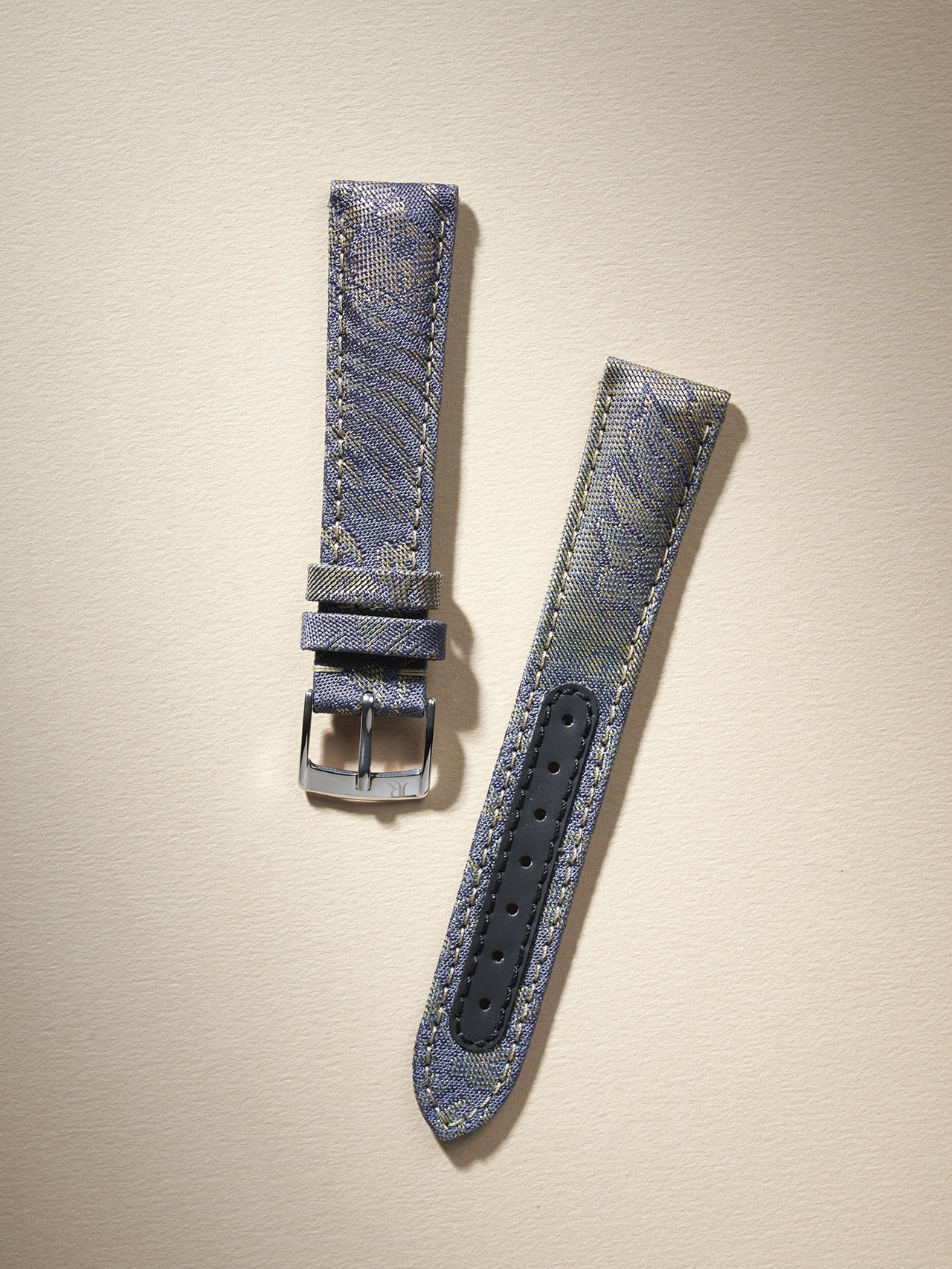 sawaya jyubei watch strap silk grey