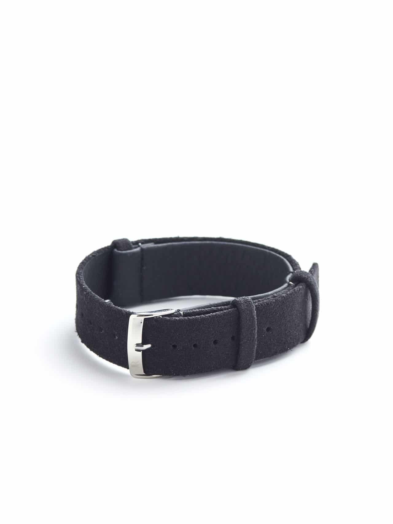 alcantara watch strap car monaco black