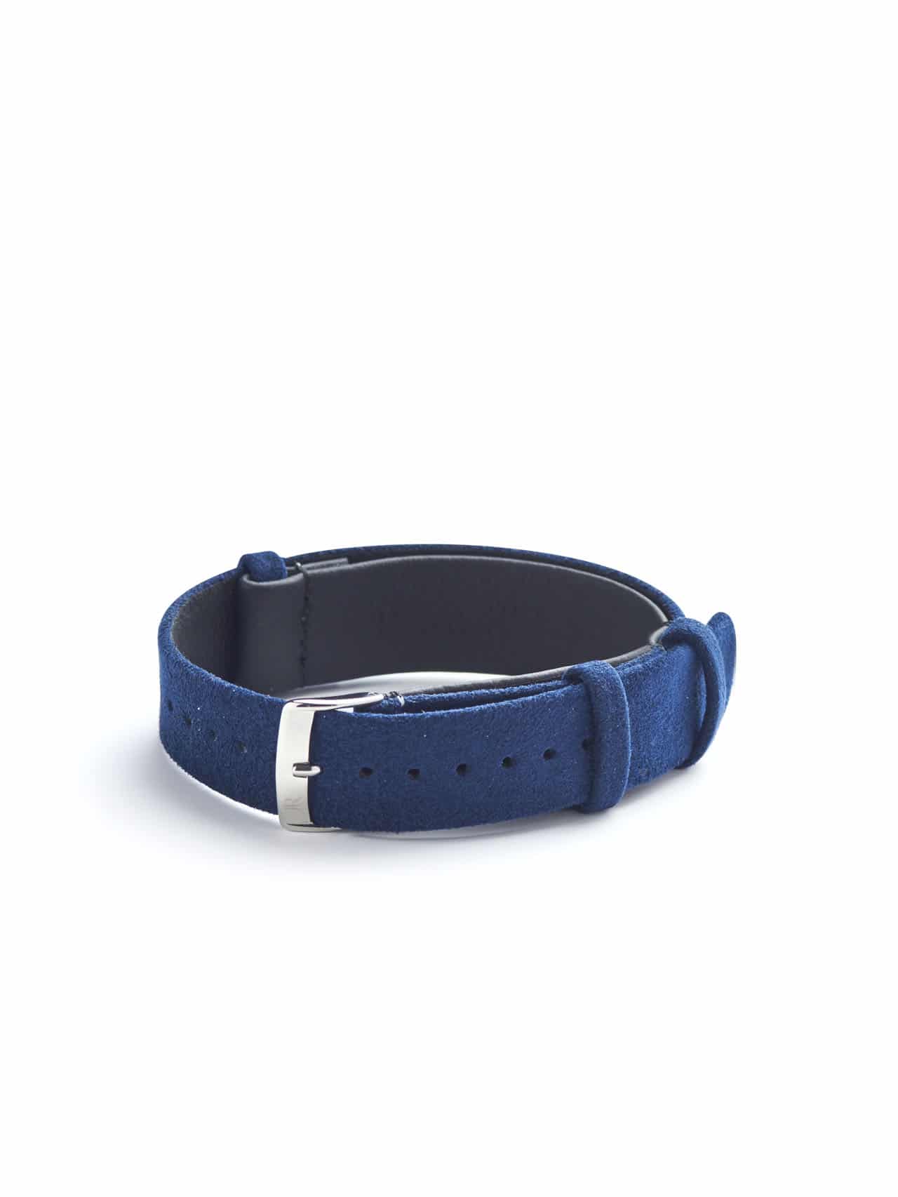 alcantara watch strap car monaco blue