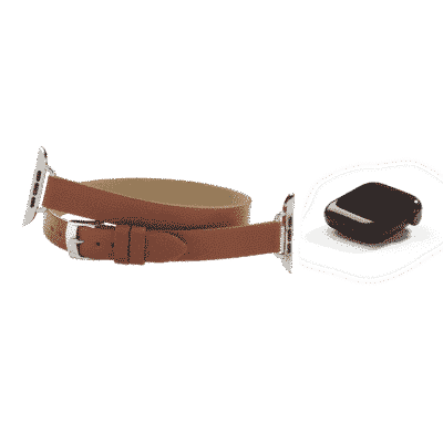 Apple Watch double bracelet Calf Women brown