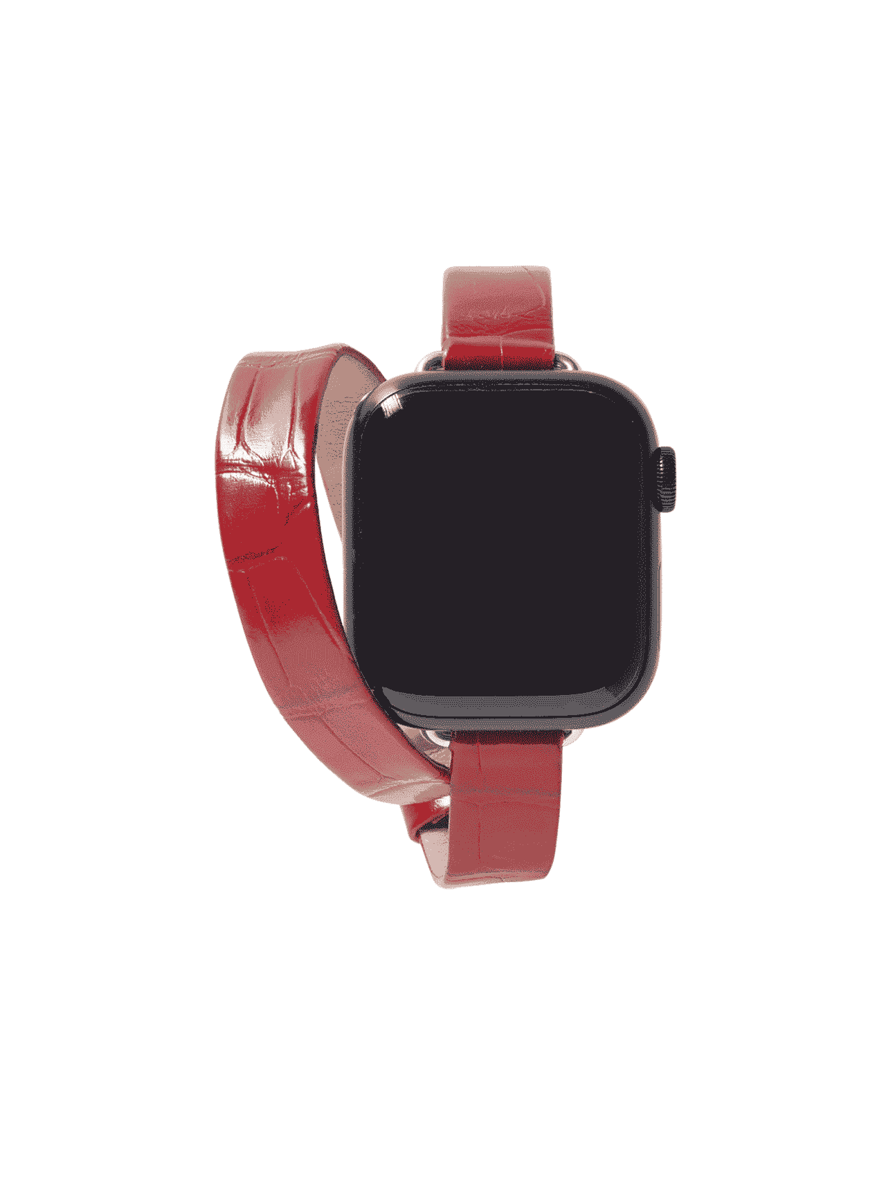 Apple Watch double bracelet Alligator Red Bright Women