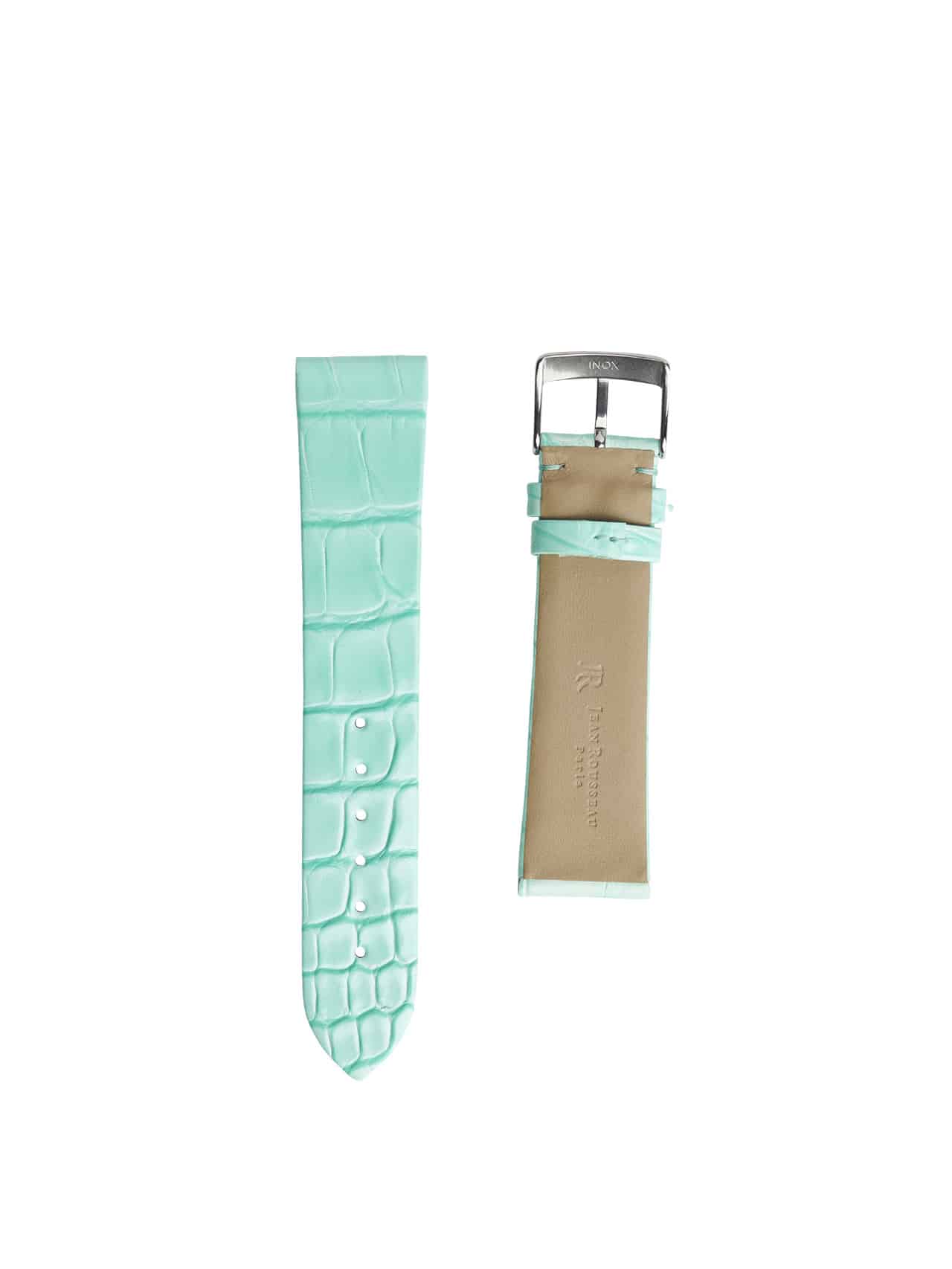 Watch strap alligator turquoise shiny men