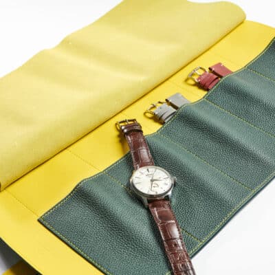 Soft watch roll calf dark green