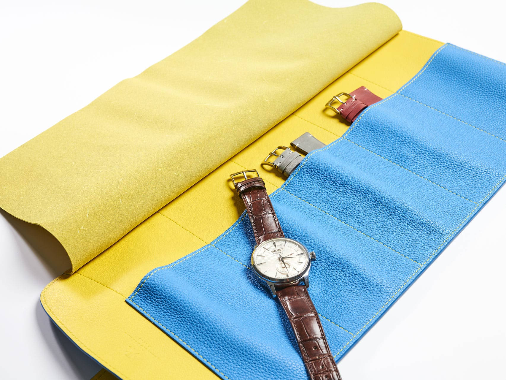 Cartouchière souple veau bleu clair – Image 2