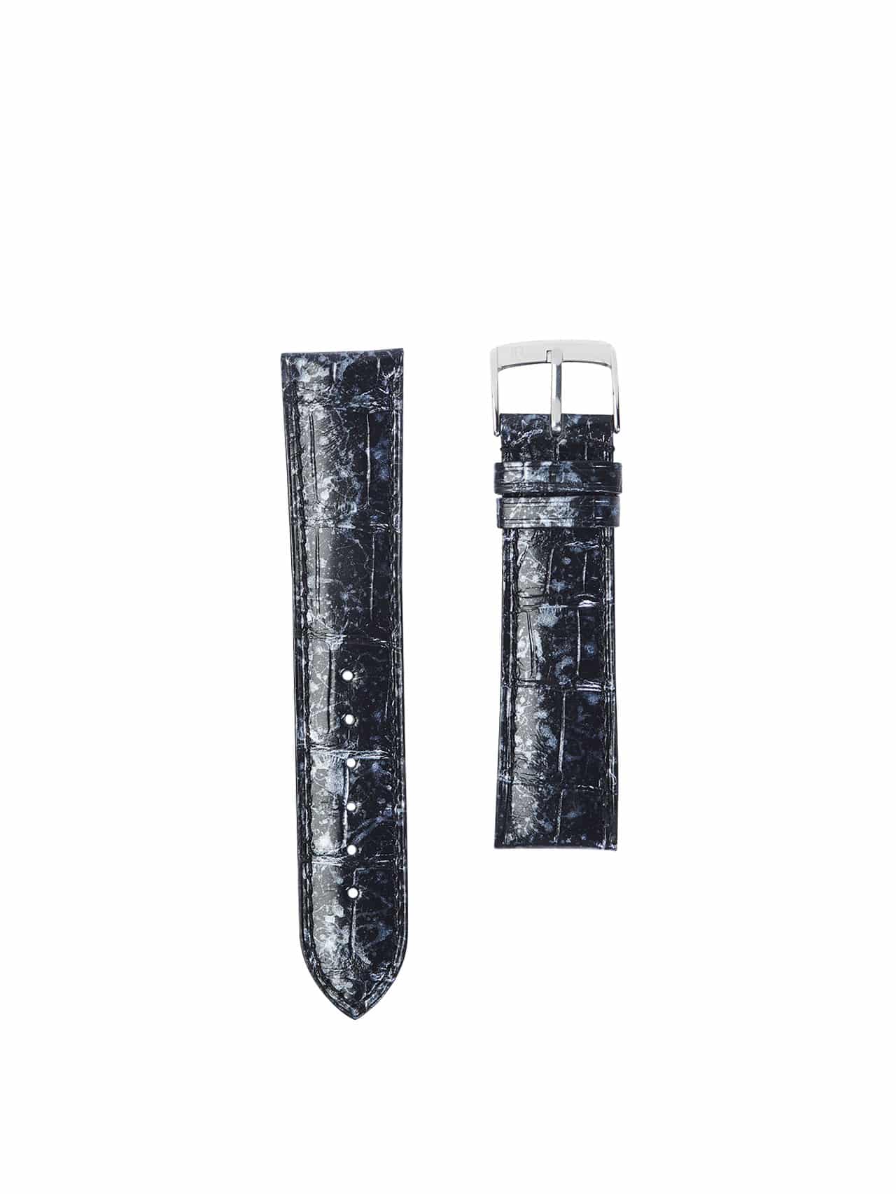 Watch strap 3.5 Asteria crocodile silver front