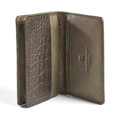 wallet crocodile matte brown man woman