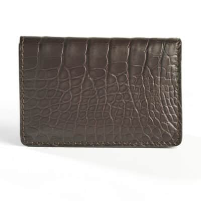 wallet crocodile matte brown man woman