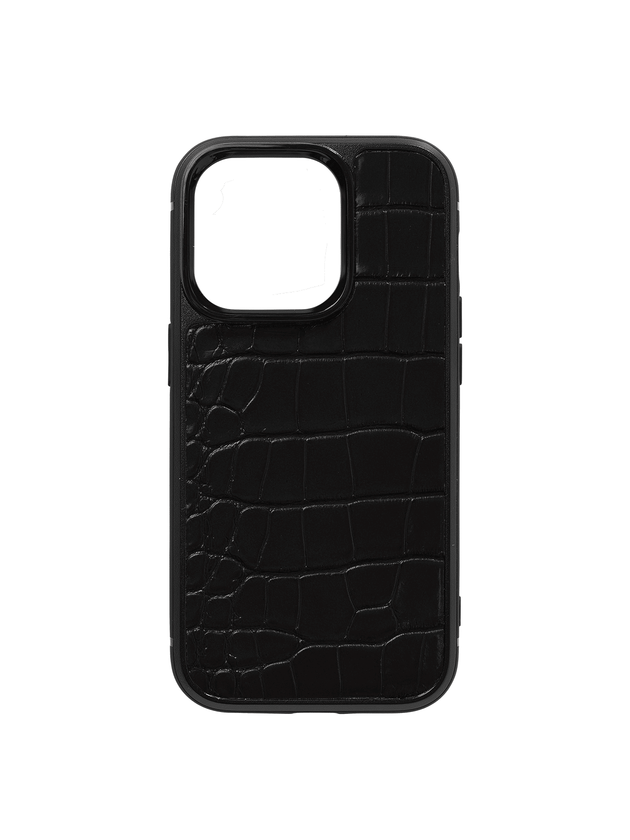 iphone case 14 leather crocodile black