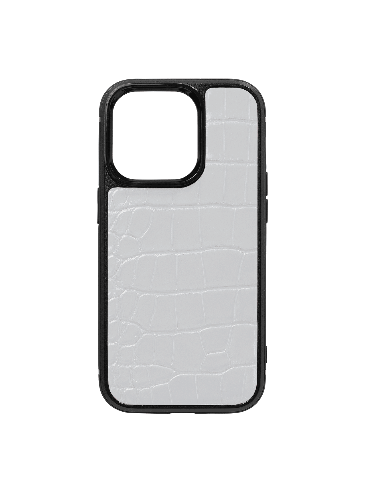 iphone case 14 leather crocodile white