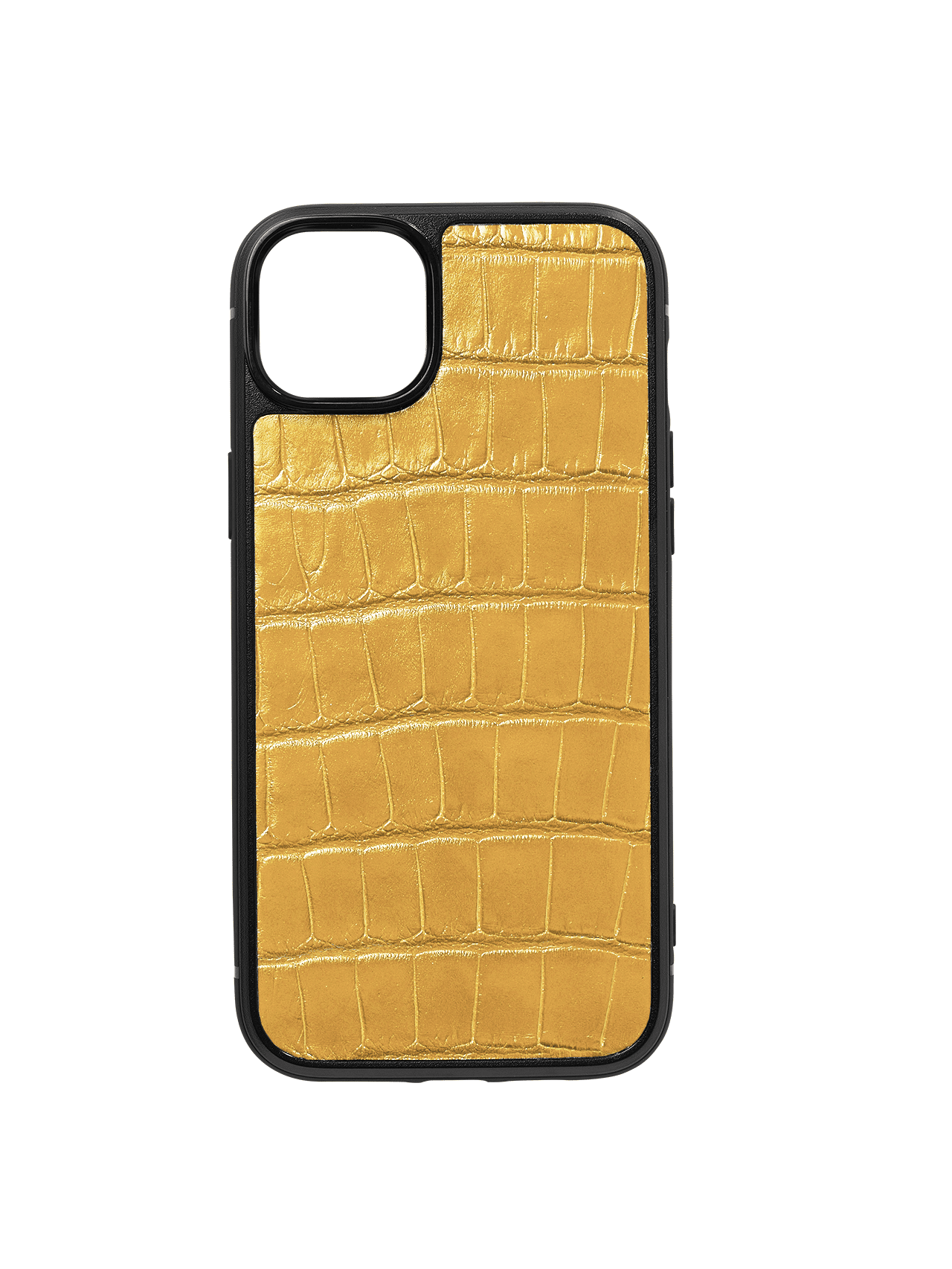 iphone case 14 leather crocodile yellow