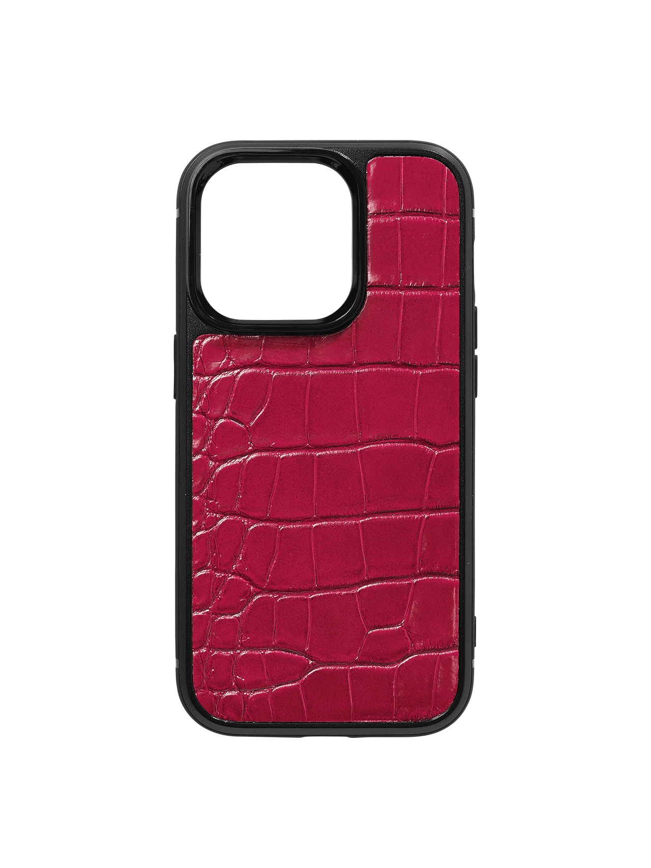 iphone case 14 leather crocodile pink
