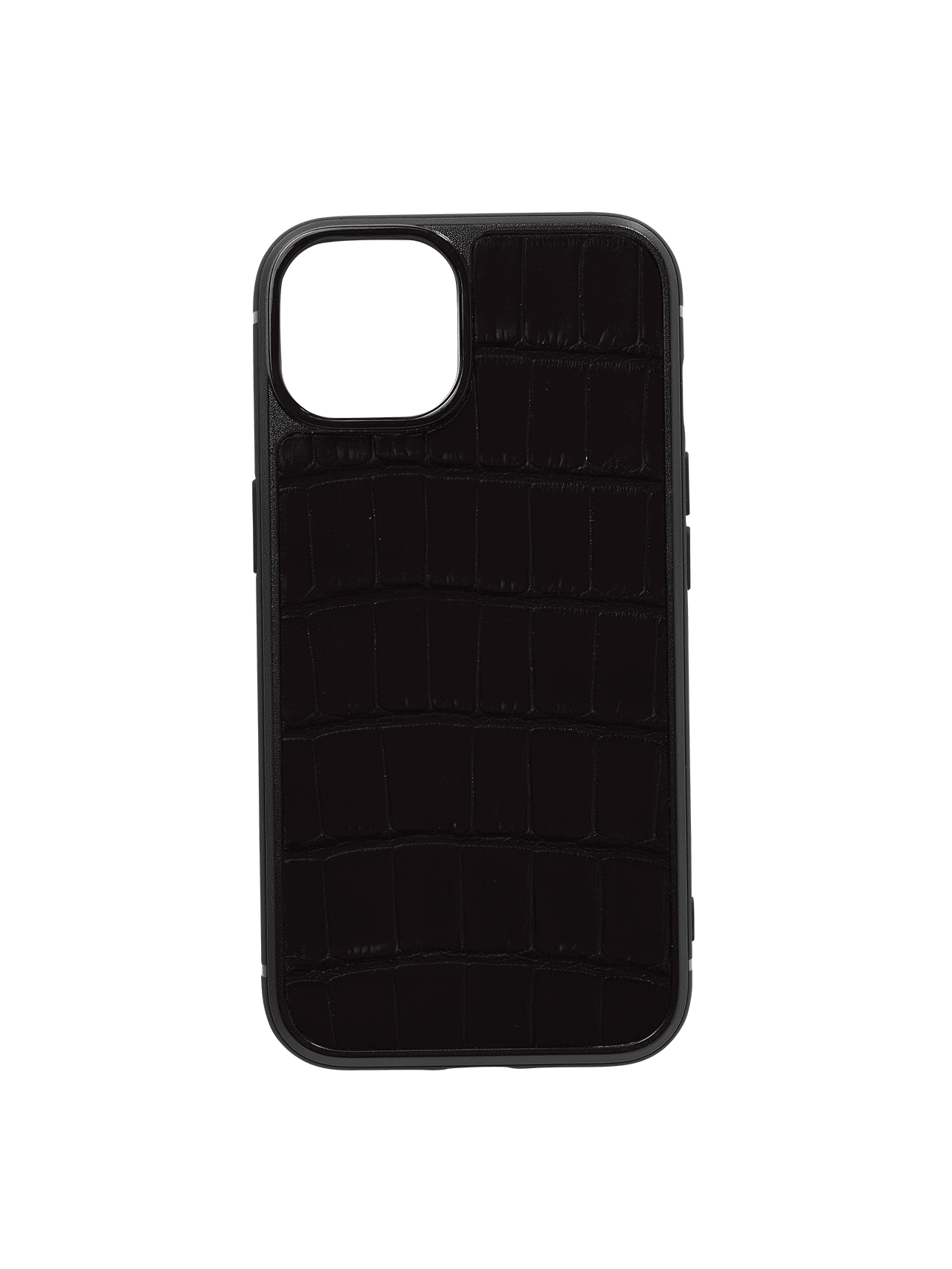 iphone case 14 leather crocodile black