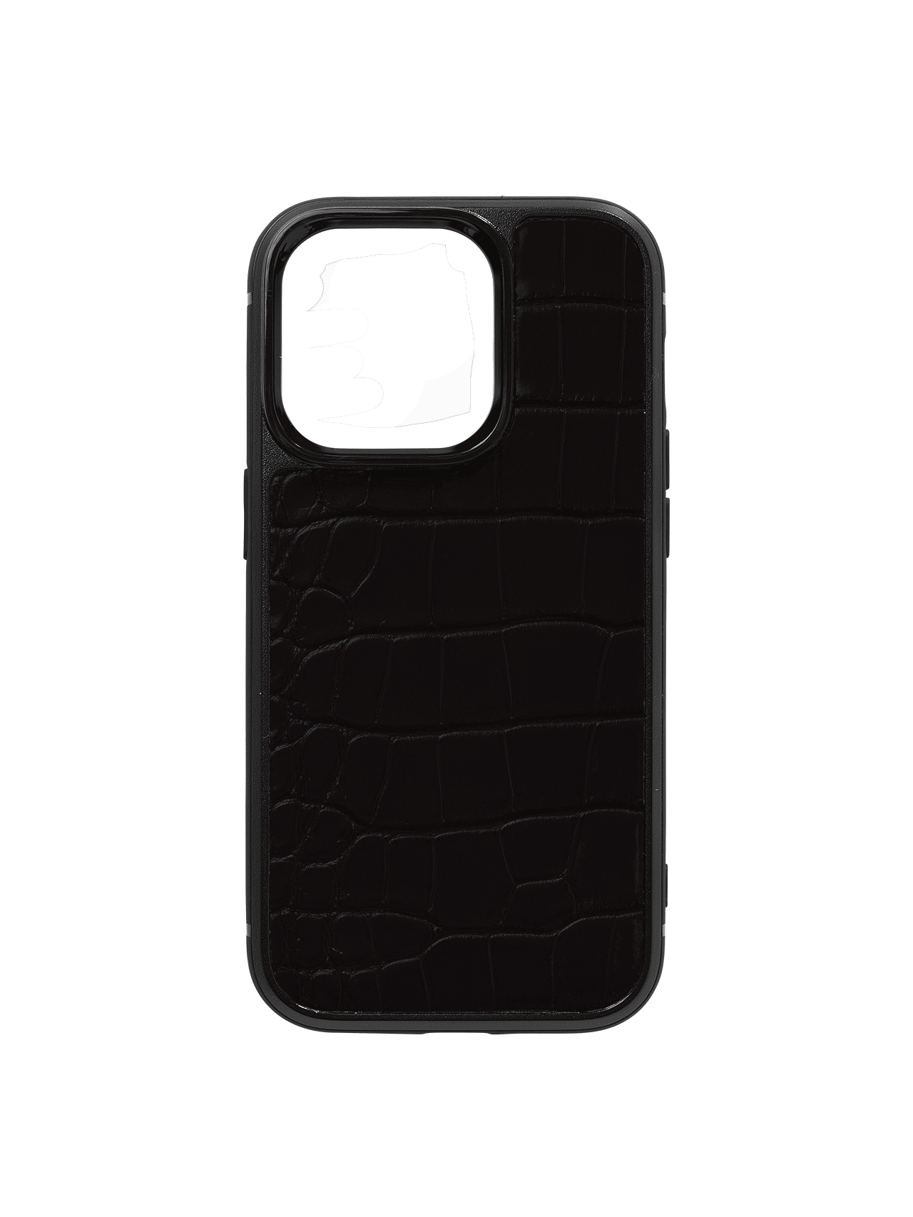 iphone case 14 leather crocodile black