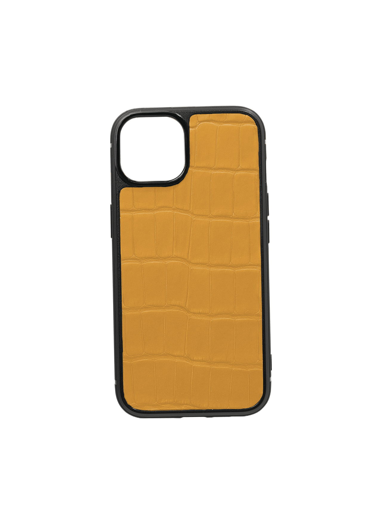 iphone case 14 leather crocodile yellow