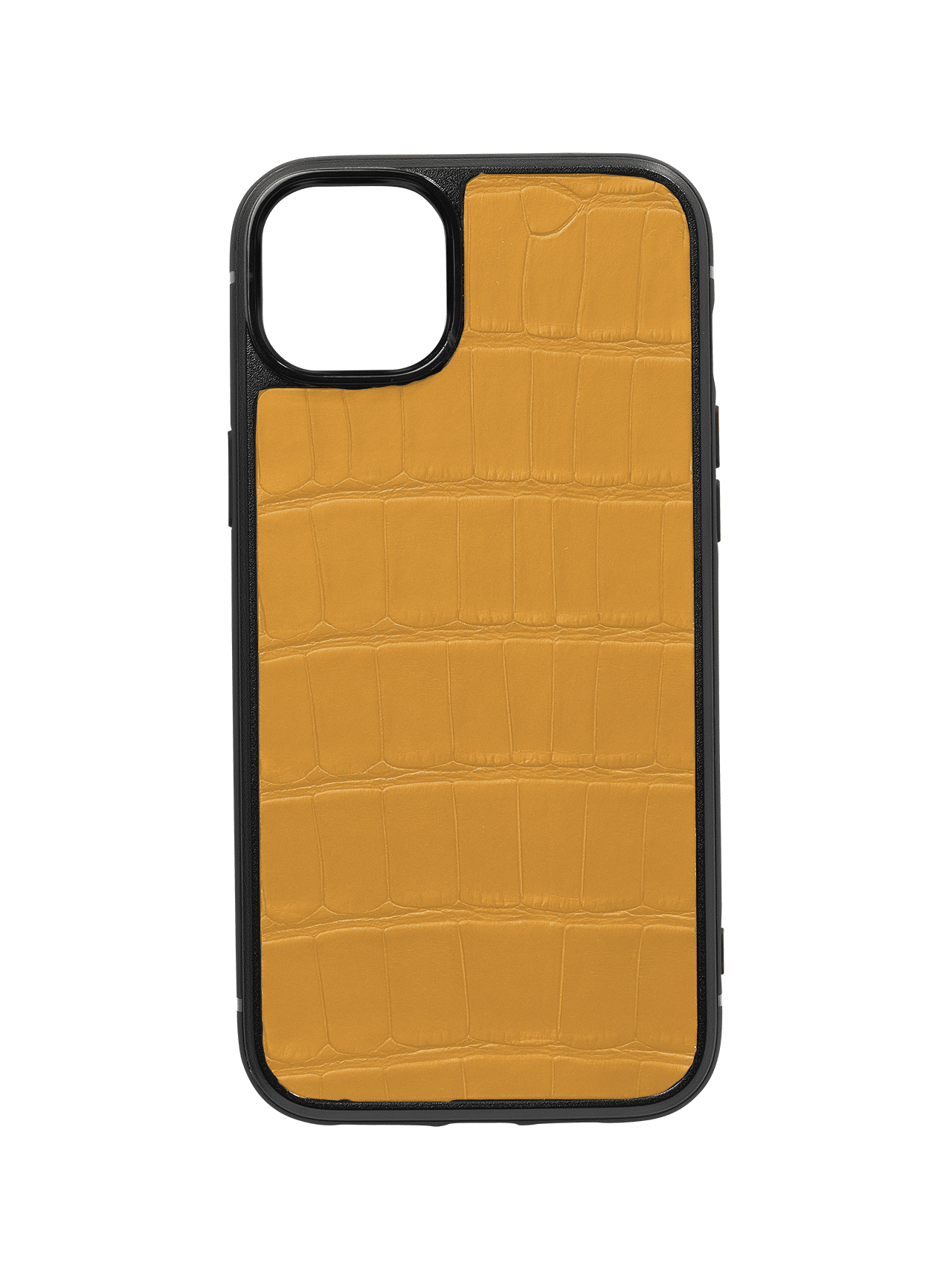 iphone case 14 leather crocodile yellow