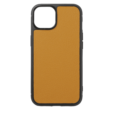 iphone case 14 leather calf yellow