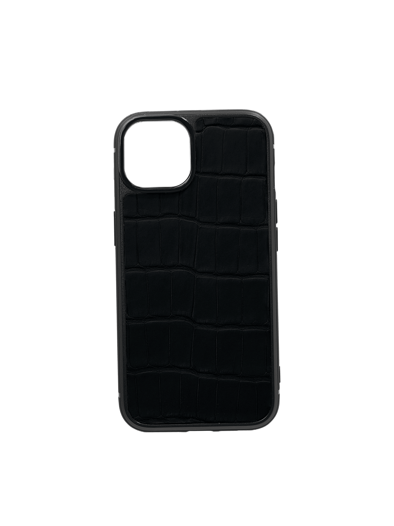 iphone case 14 leather crocodile black