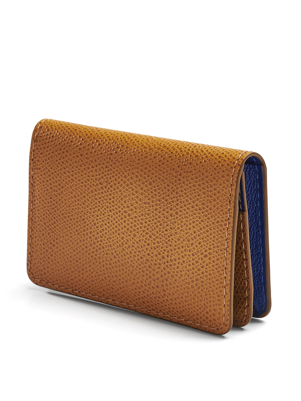 business porte carte crocodile cuir or marron bleu