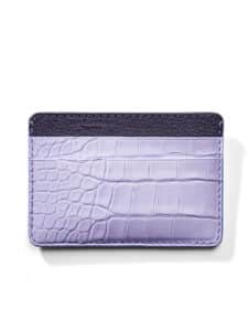 Porte-carte "Essentiel" alligator semi matte violet clair