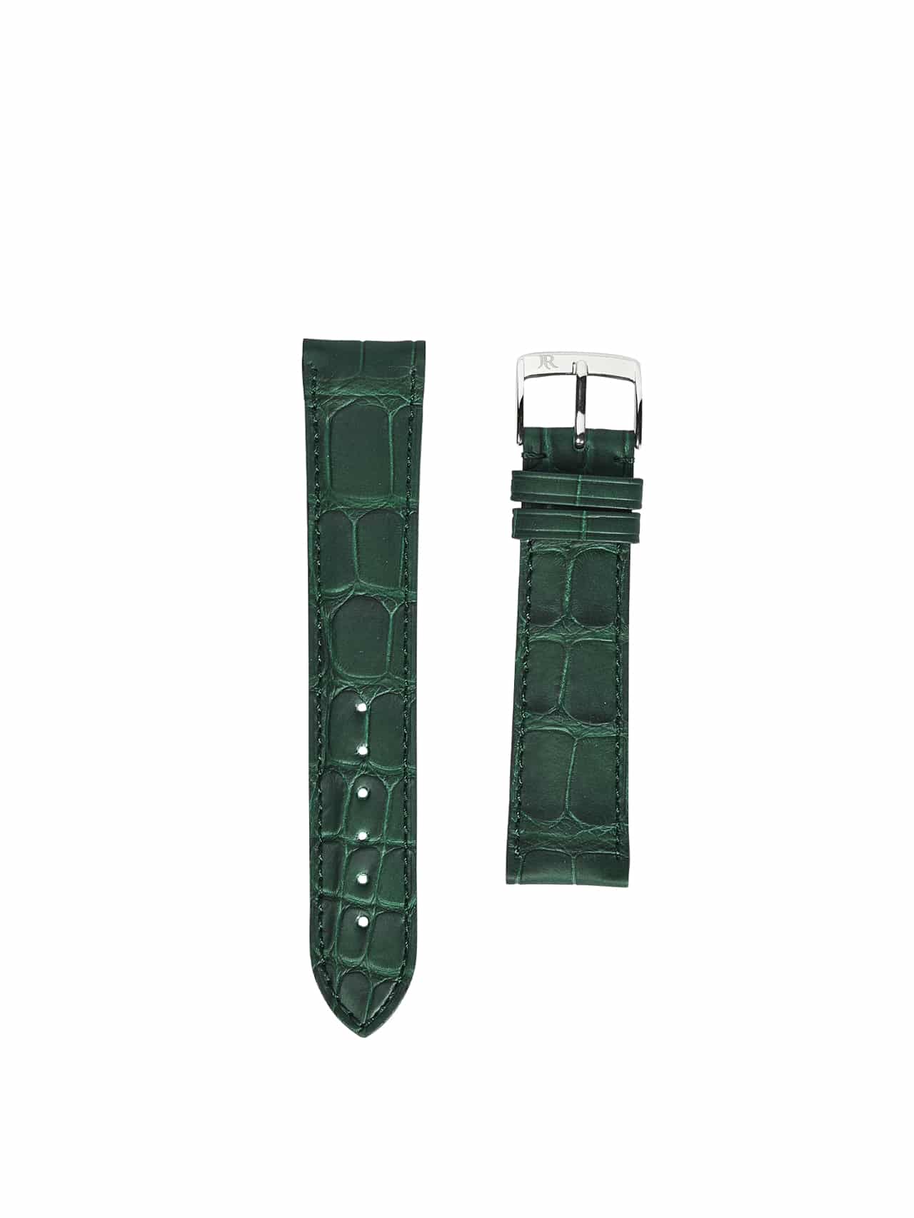 watch strap green crocodile jean rousseau